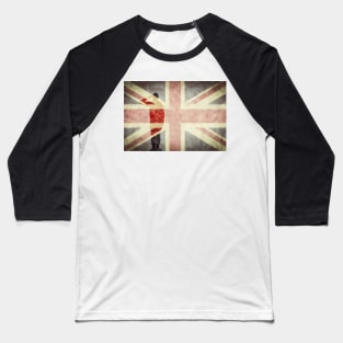 Vintage Union Jack Flag Baseball T-Shirt